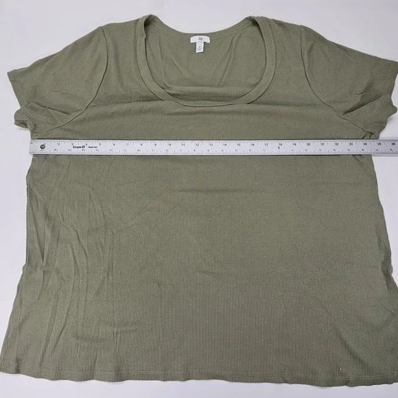 Dip T-Shirt Women's Size 3X Pale Green Solid Basic Casual Top New Without Tags‎ - Picture 6 of 9